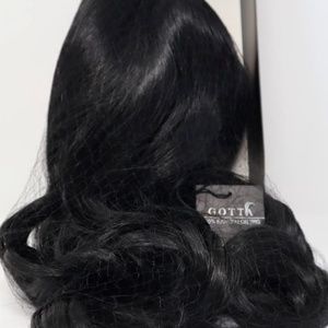 100% Kanekalon Synthetic Fiber Gotta Black Wig